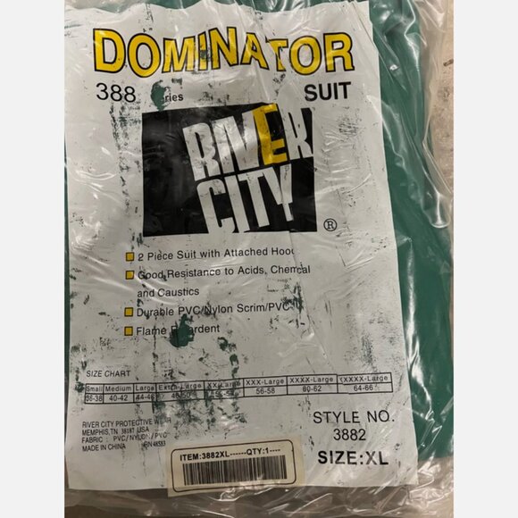 Dominator Suit Mcr Safety 3882 0.42Mm Pvc/Poly/Pvc Suit NEW PICK SIZE - Picture 9 of 16